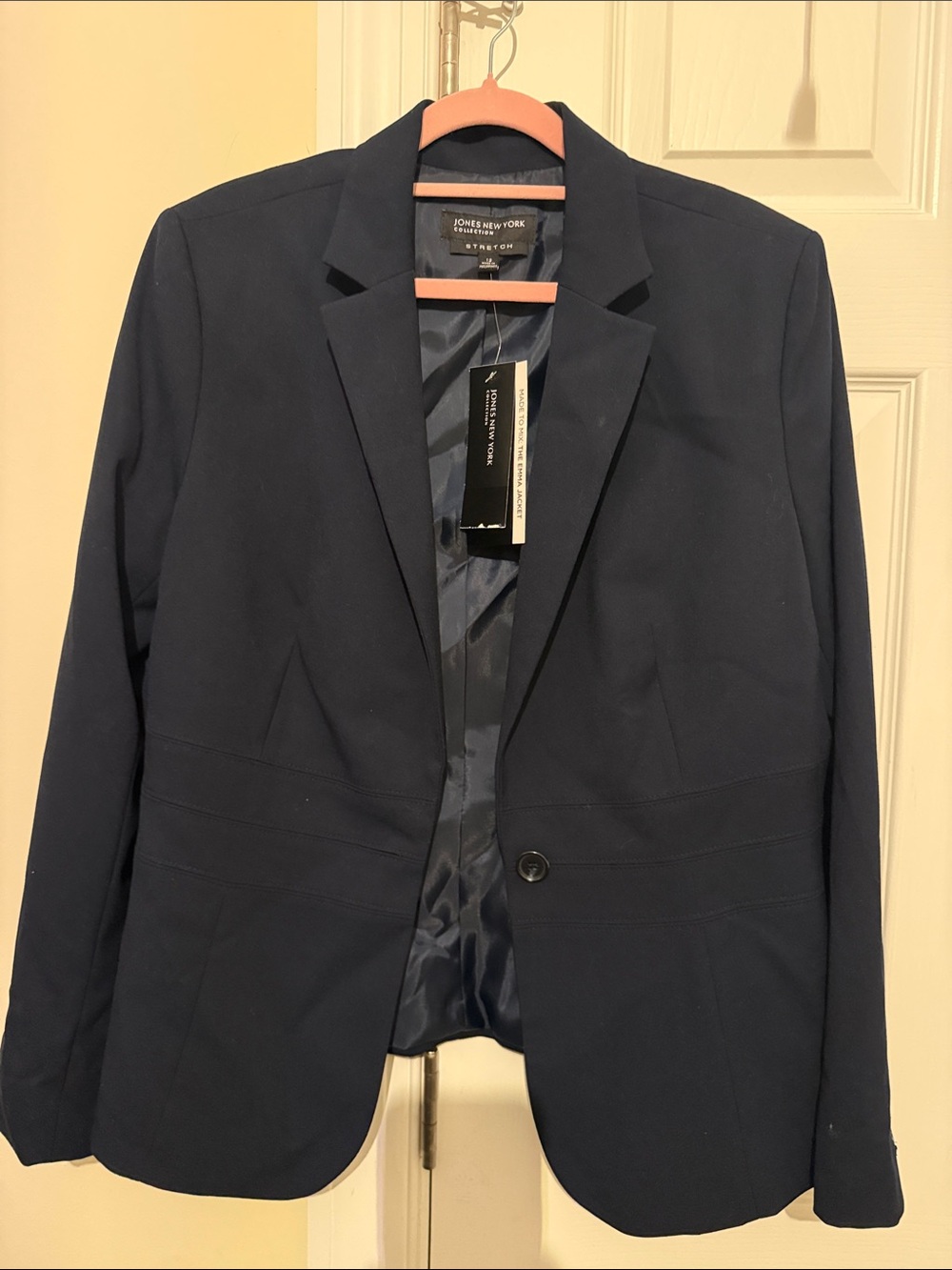 Jones New York Navy Single-Button Blazer